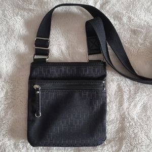 Tommy Hilfiger Vintage Original Monogram Crossbody Bag in Black